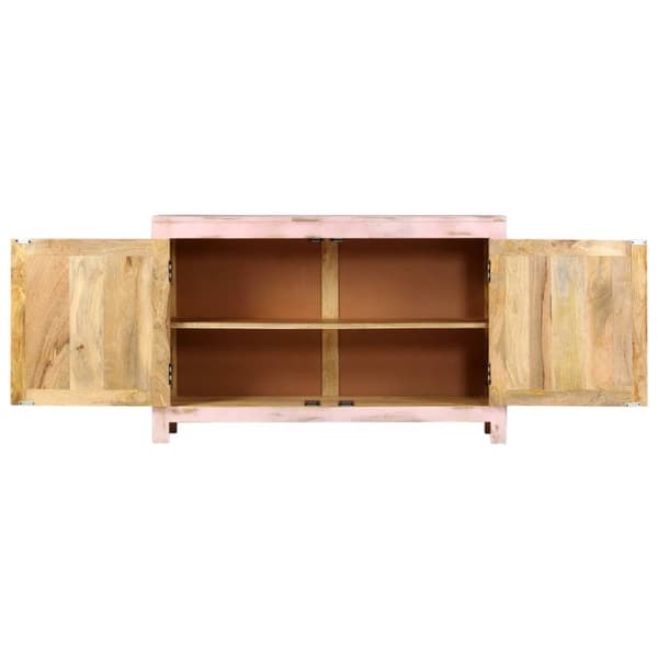 Senkki vaaleanpunainen 110x35x70 cm täysi mangopuu