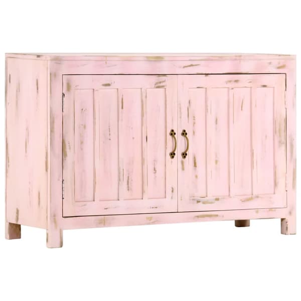 Senkki vaaleanpunainen 110x35x70 cm täysi mangopuu