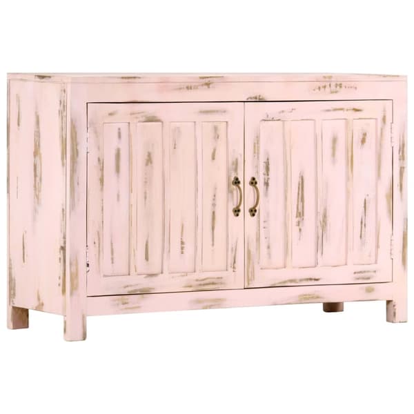 Senkki vaaleanpunainen 110x35x70 cm täysi mangopuu