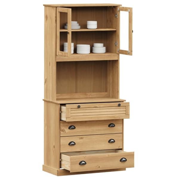 skænk VIGO 80x40x176 cm massivt fyrretræ