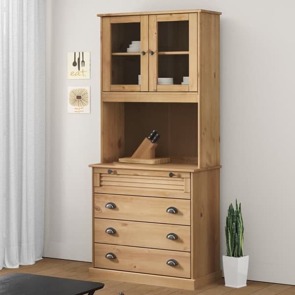 skænk VIGO 80x40x176 cm massivt fyrretræ