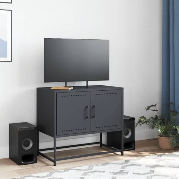 TV-skåp antracit 68,5x39x60,5 cm stål