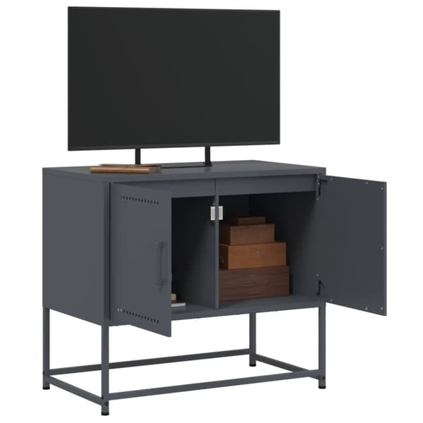 TV-skåp antracit 68,5x39x60,5 cm stål
