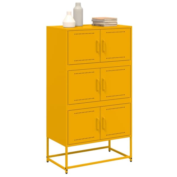 skab 68,5x38,5x123,5 cm stål sennepsgul