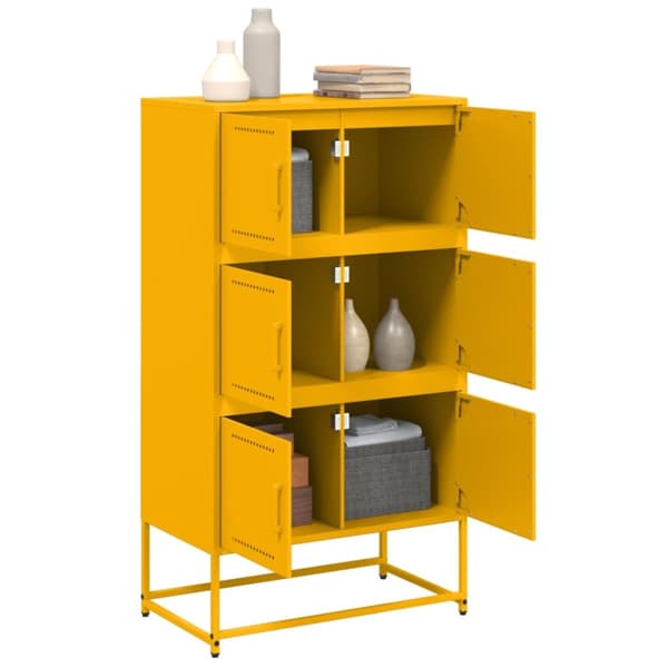 skab 68,5x38,5x123,5 cm stål sennepsgul