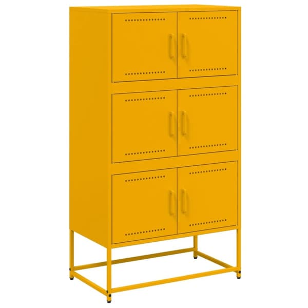 skab 68,5x38,5x123,5 cm stål sennepsgul