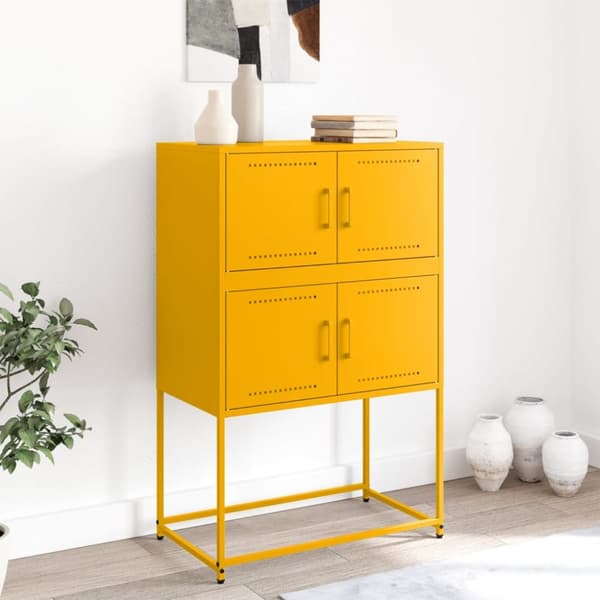 Senkki sinapinkeltainen 68,5x38,5x107 cm teräs