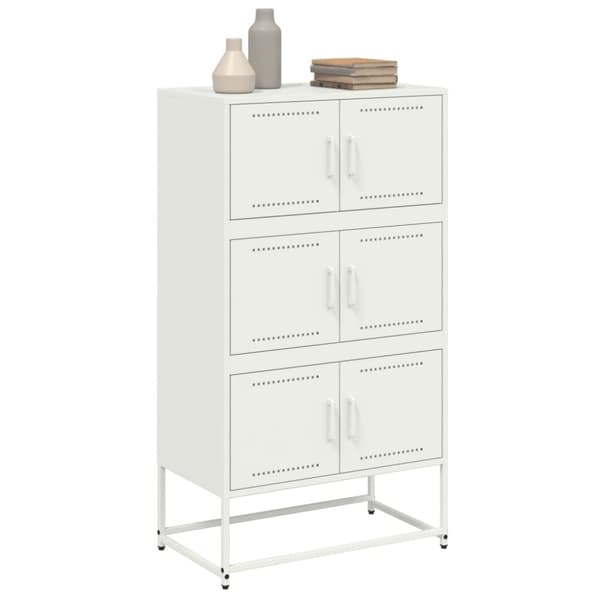 Skänk vit 68,5x38,5x123,5 cm stål