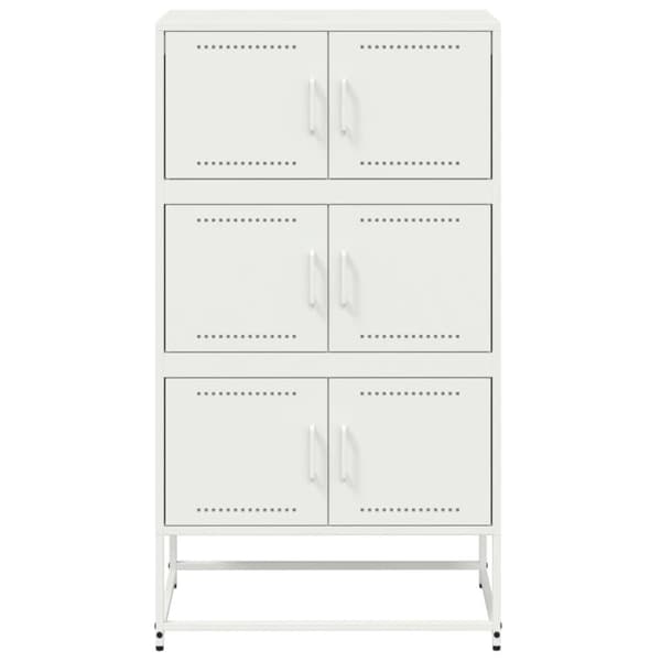 Skänk vit 68,5x38,5x123,5 cm stål