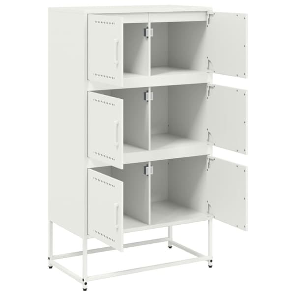 Skänk vit 68,5x38,5x123,5 cm stål