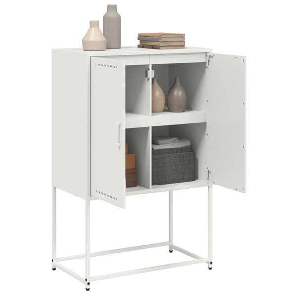 TV-skåp vit 68x39x60,5 cm stål