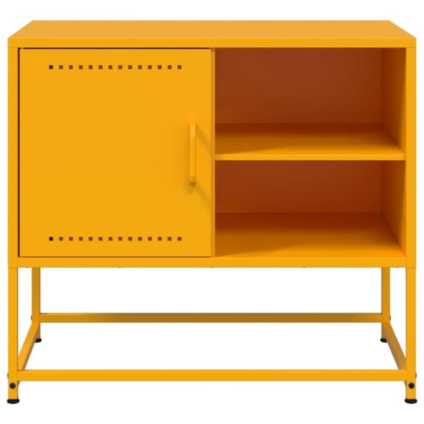 TV-skåp senapsgul 68x39x60,5 cm stål