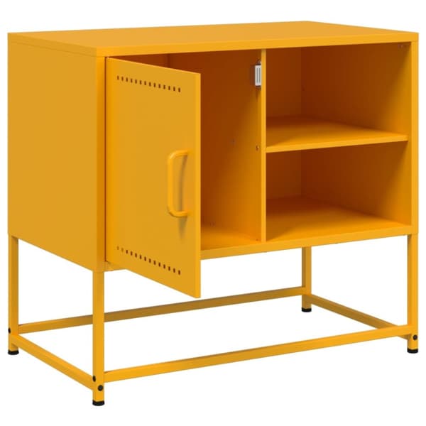 TV-skåp senapsgul 68x39x60,5 cm stål