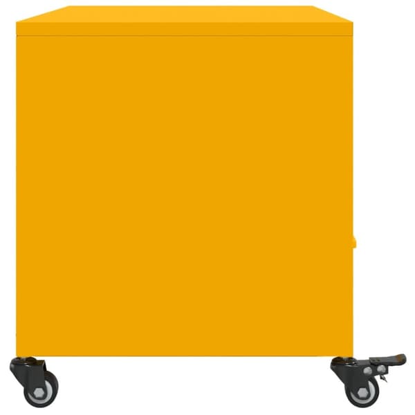 tv-bord 68x39x43,5 cm koldvalset stål sennepsgul