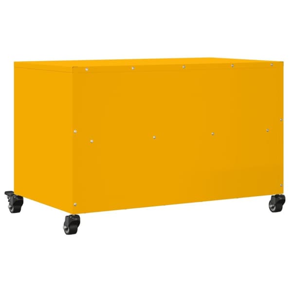 tv-bord 68x39x43,5 cm koldvalset stål sennepsgul