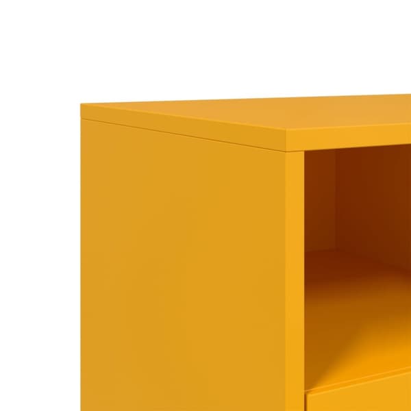 tv-bord 68x39x43,5 cm koldvalset stål sennepsgul