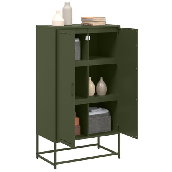 skab 68,5x38,5x123,5 cm stål olivengrøn