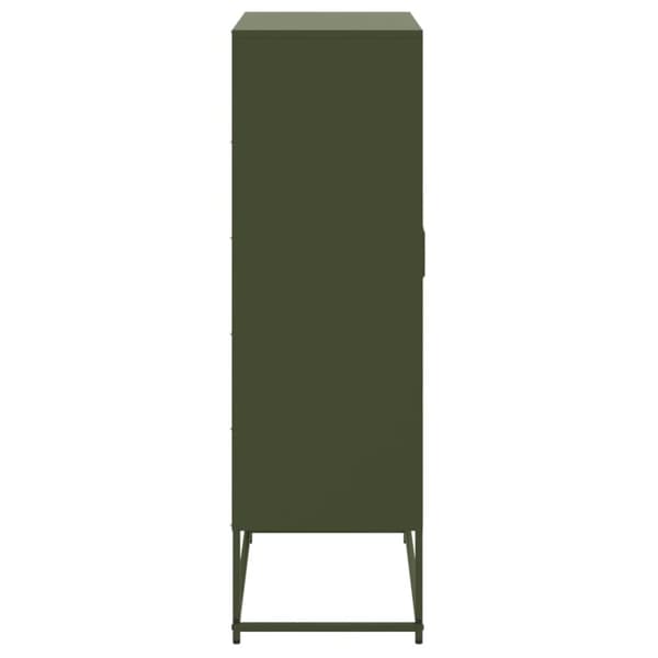 skab 68,5x38,5x123,5 cm stål olivengrøn