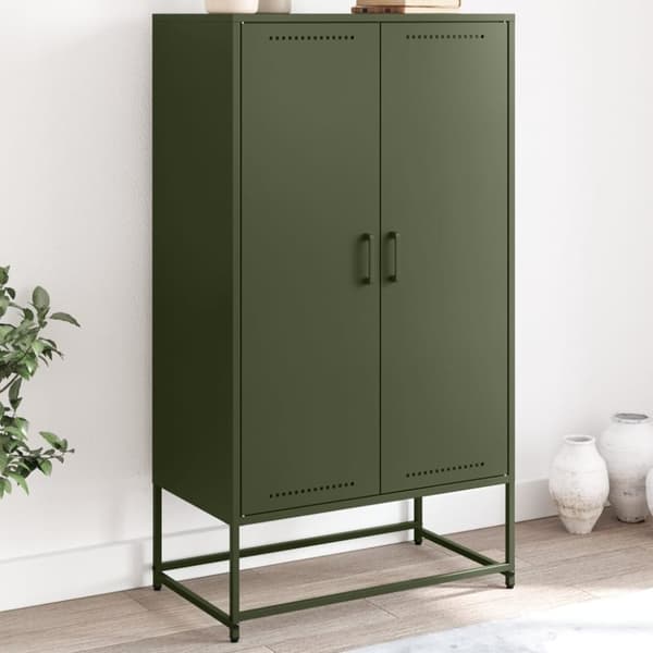 skab 68,5x38,5x123,5 cm stål olivengrøn