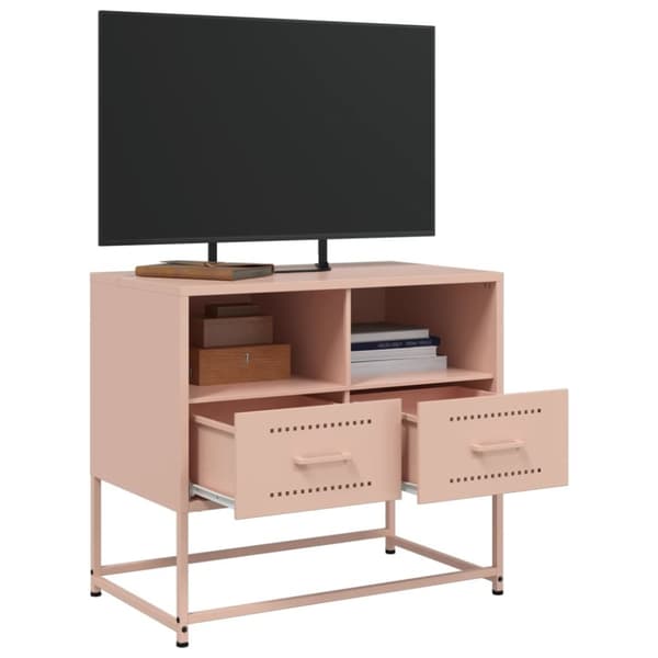 TV-skåp rosa 68x39x60,5 cm stål