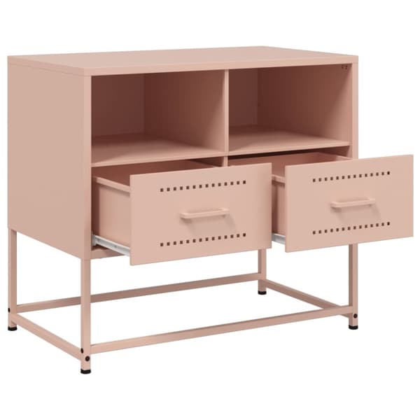 TV-skåp rosa 68x39x60,5 cm stål