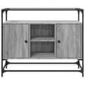 Pikkukuva 4 / 10: TV-taso lasinen pöytälevy harm. Sonoma 98x35x81 cm tekninen puu