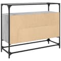 Pikkukuva 6 / 10: TV-taso lasinen pöytälevy harm. Sonoma 98x35x81 cm tekninen puu