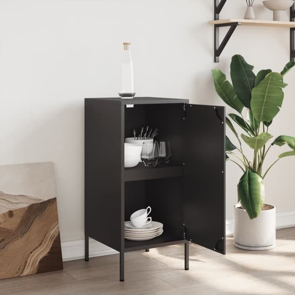 skænk 36x39x79 cm koldvalset stål sort