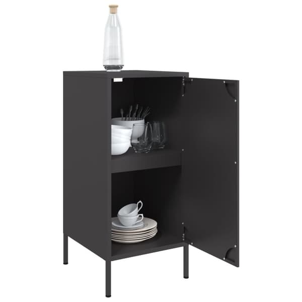 skænk 36x39x79 cm koldvalset stål sort