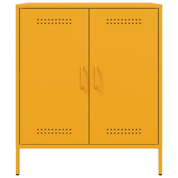 Skänk senapsgul 68x39x79 cm stål