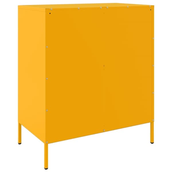 Skänk senapsgul 68x39x79 cm stål