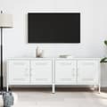 Miniatyrbild 3 av 10: Tv-bänk 2 st vit 68x39x50,5 cm stål