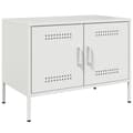 Miniatyrbild 6 av 10: Tv-bänk 2 st vit 68x39x50,5 cm stål