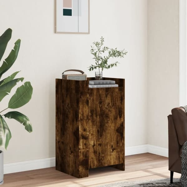 skænk 45x35x75 cm konstrueret træ røget egetræsfarve