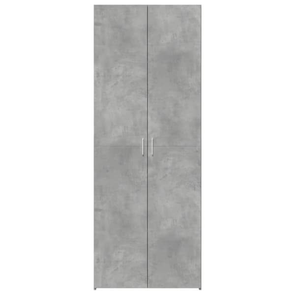 skab 70x42,5x185 cm konstrueret træ betongrå