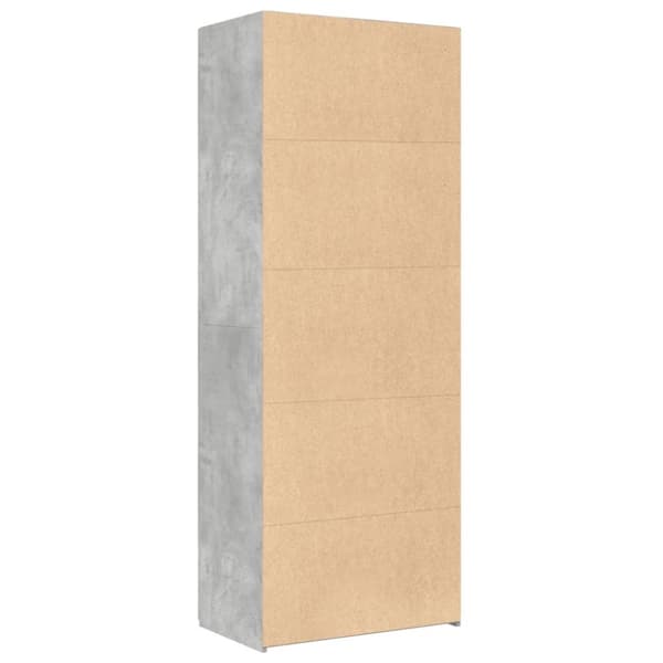 skab 70x42,5x185 cm konstrueret træ betongrå