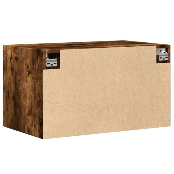vægskab 70x42,5x49 cm konstrueret træ røget egetræsfarve