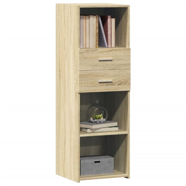 højskab 40x42,5x124 cm konstrueret træ sonoma-eg