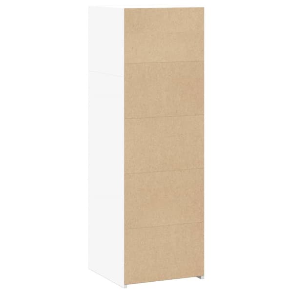 Högskåp vit 40x41x124 cm konstruerat trä