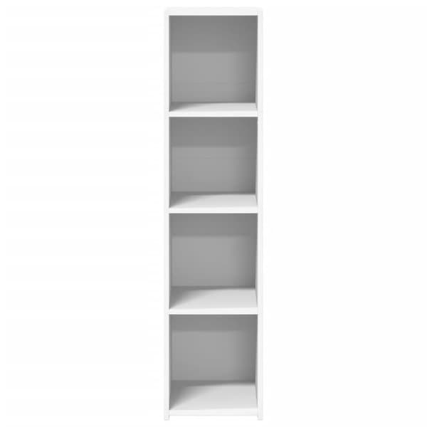 reol 30x41x124 cm konstrueret træ hvid