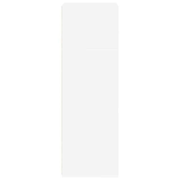 reol 50x41x124 cm konstrueret træ hvid