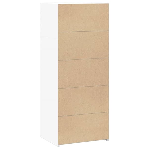 reol 50x41x124 cm konstrueret træ hvid