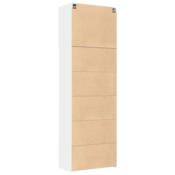skab 80x42,5x249 cm konstrueret træ hvid