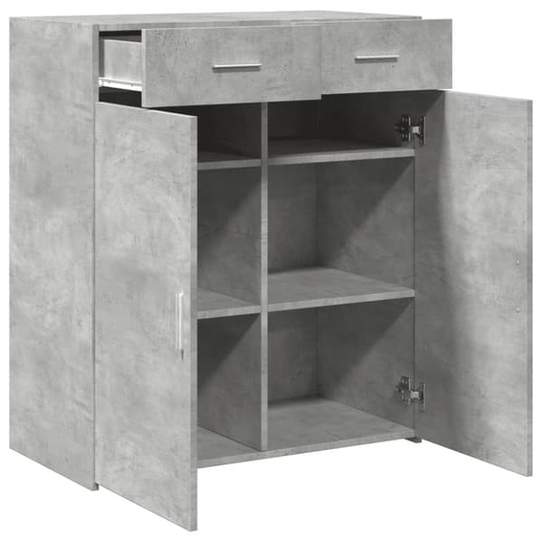 skænk 80x42,5x93 cm konstrueret træ betongrå