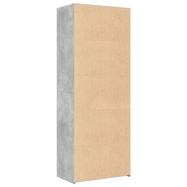 Högskåp betonggrå 70x41x185 cm konstruerat trä