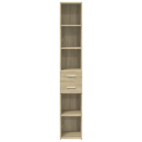 reol 30x42,5x185 cm konstrueret træ sonoma-eg