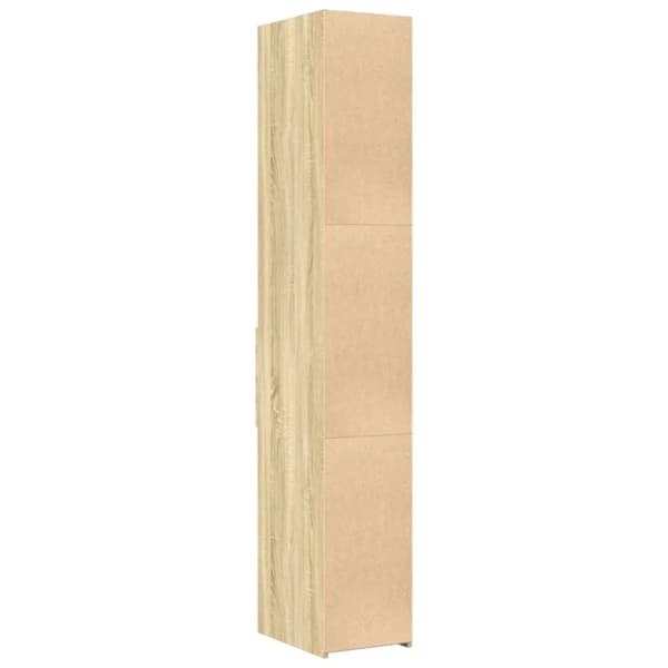 reol 30x42,5x185 cm konstrueret træ sonoma-eg