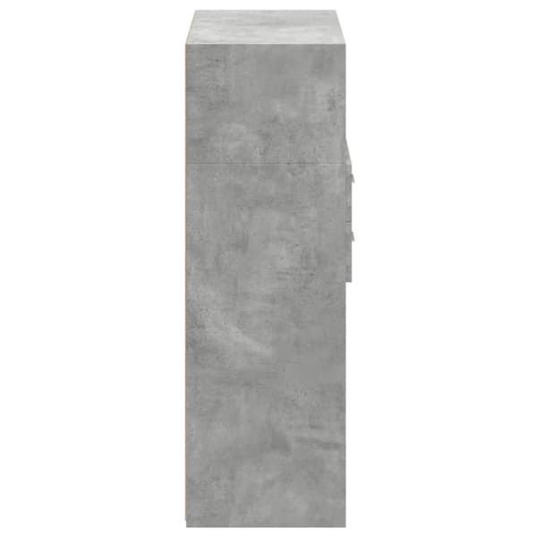 Kaappi betoninharmaa 80x42,5x124 cm tekninen puu
