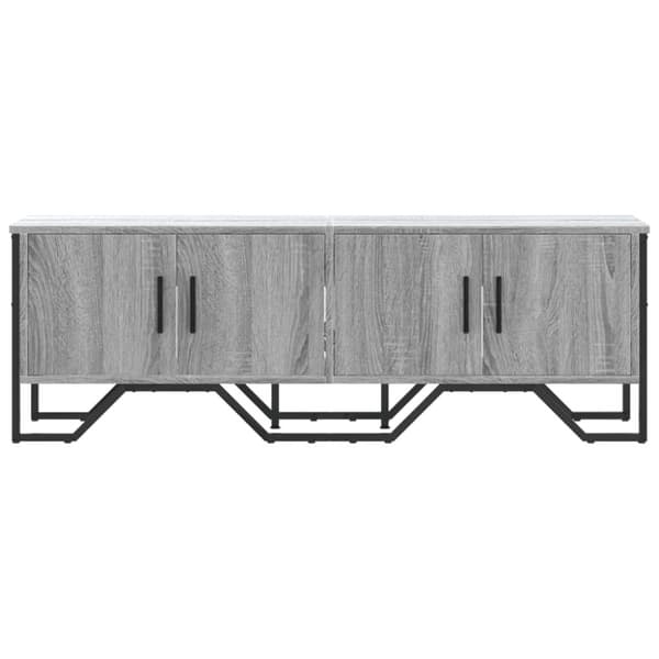 tv-bord 122x34x41 cm konstrueret træ grå sonoma-eg