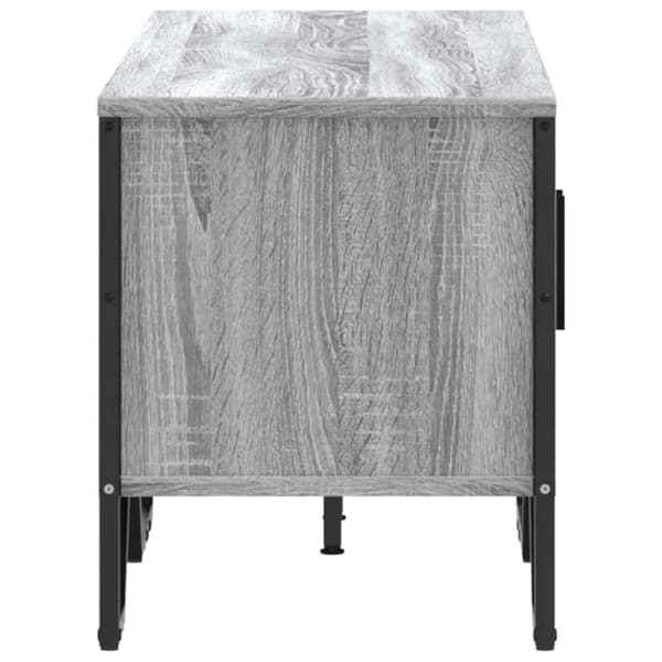 tv-bord 122x34x41 cm konstrueret træ grå sonoma-eg